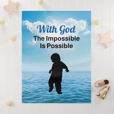 Soft Fleece Baby Blanket, Walk on Water Baby